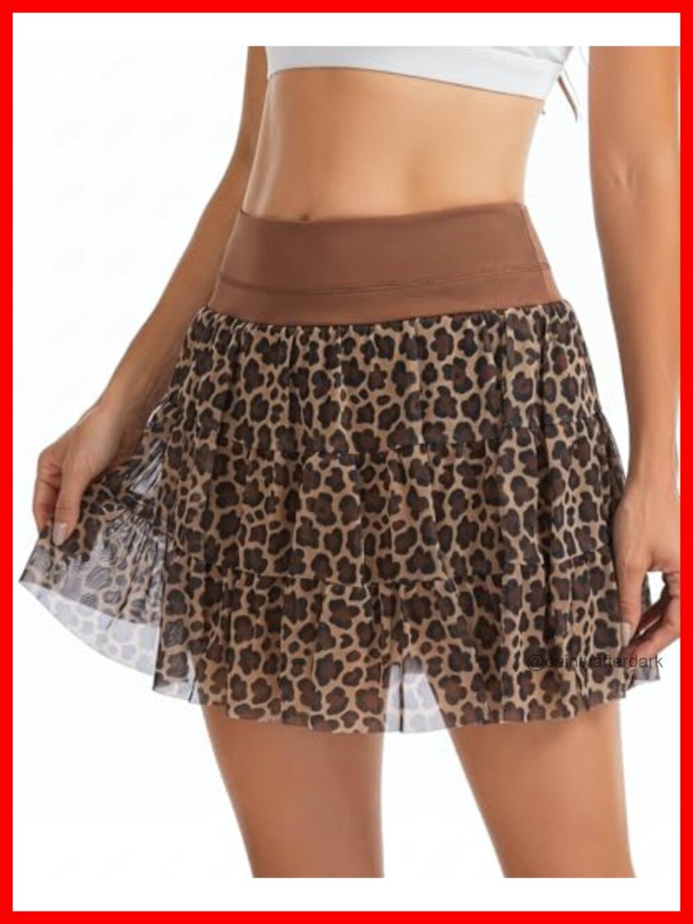 Women's High Waisted Tennis Skirt with Built-in Shorts and Pockets, Flowy Mesh
